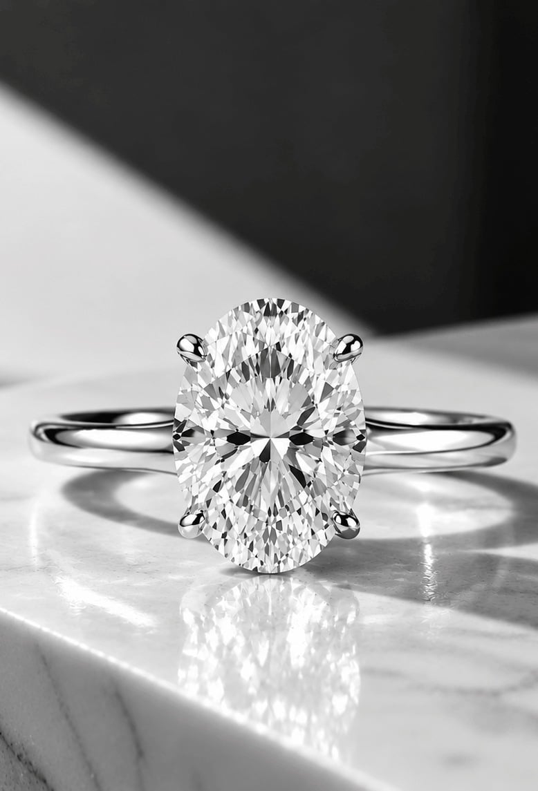 Round engagement ring by LAQARE